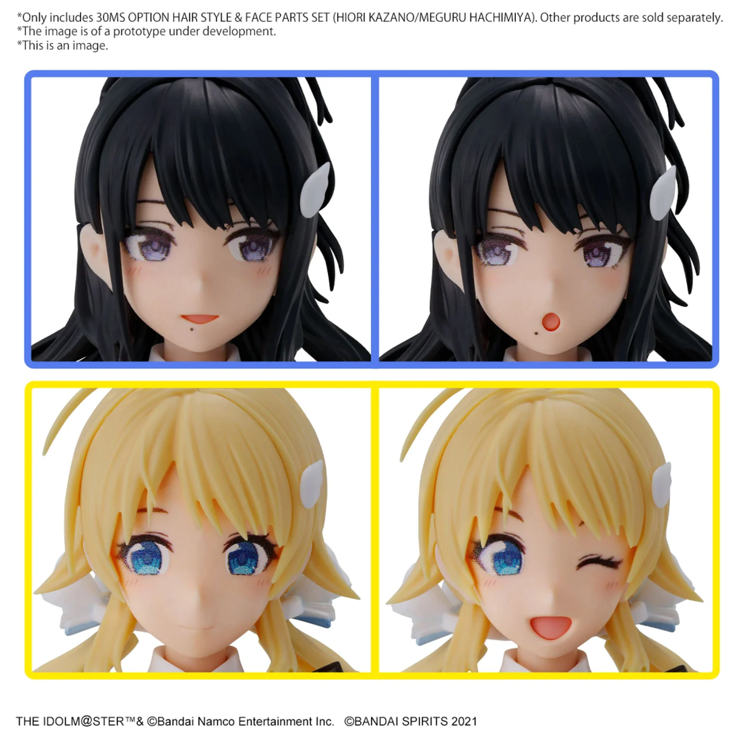 The Idolmaster 30MS Option Haarstil & Gesichtsteile Set Modellbausatz Produktfoto