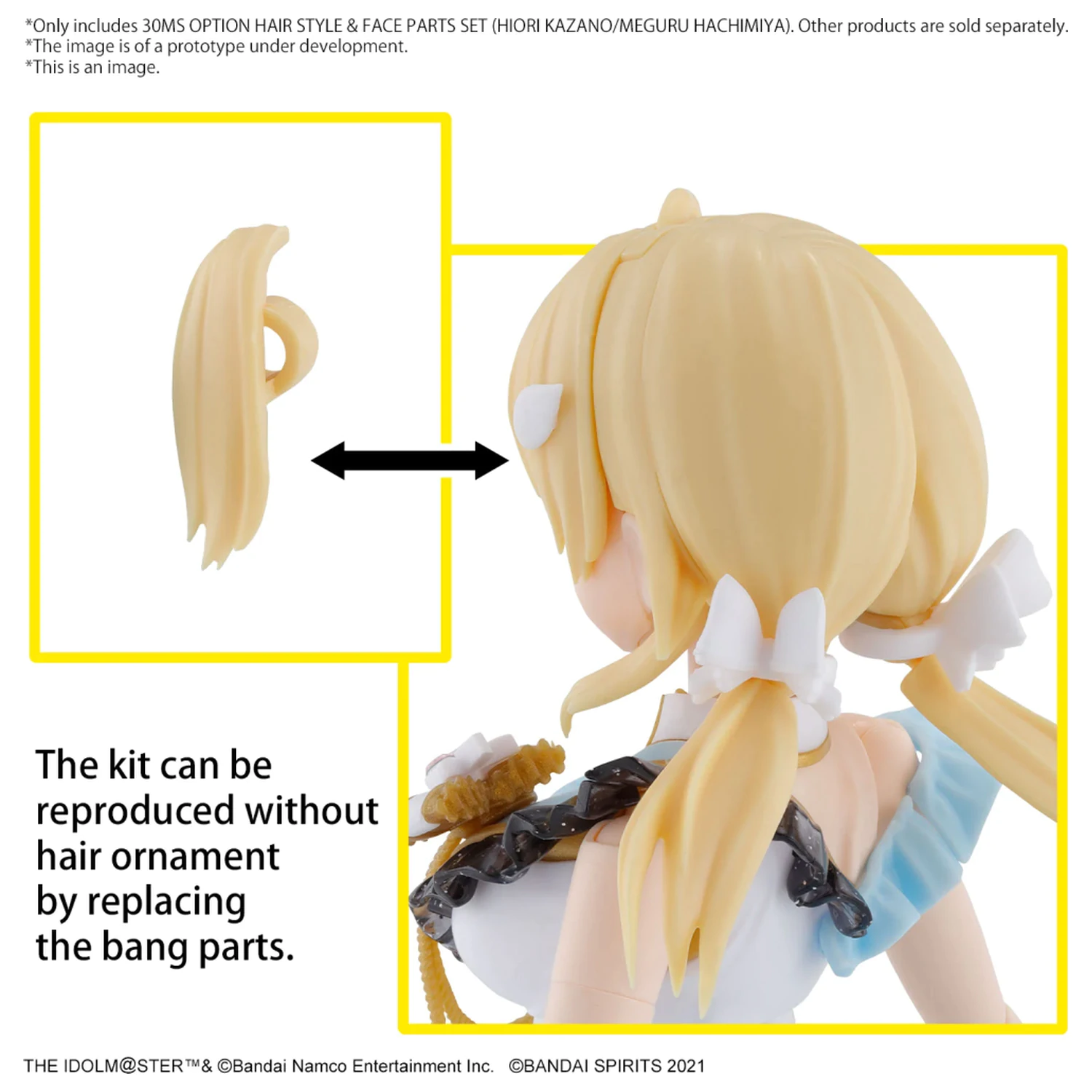 The Idolmaster 30MS Option Haarstil & Gesichtsteile Set Modellbausatz Produktfoto
