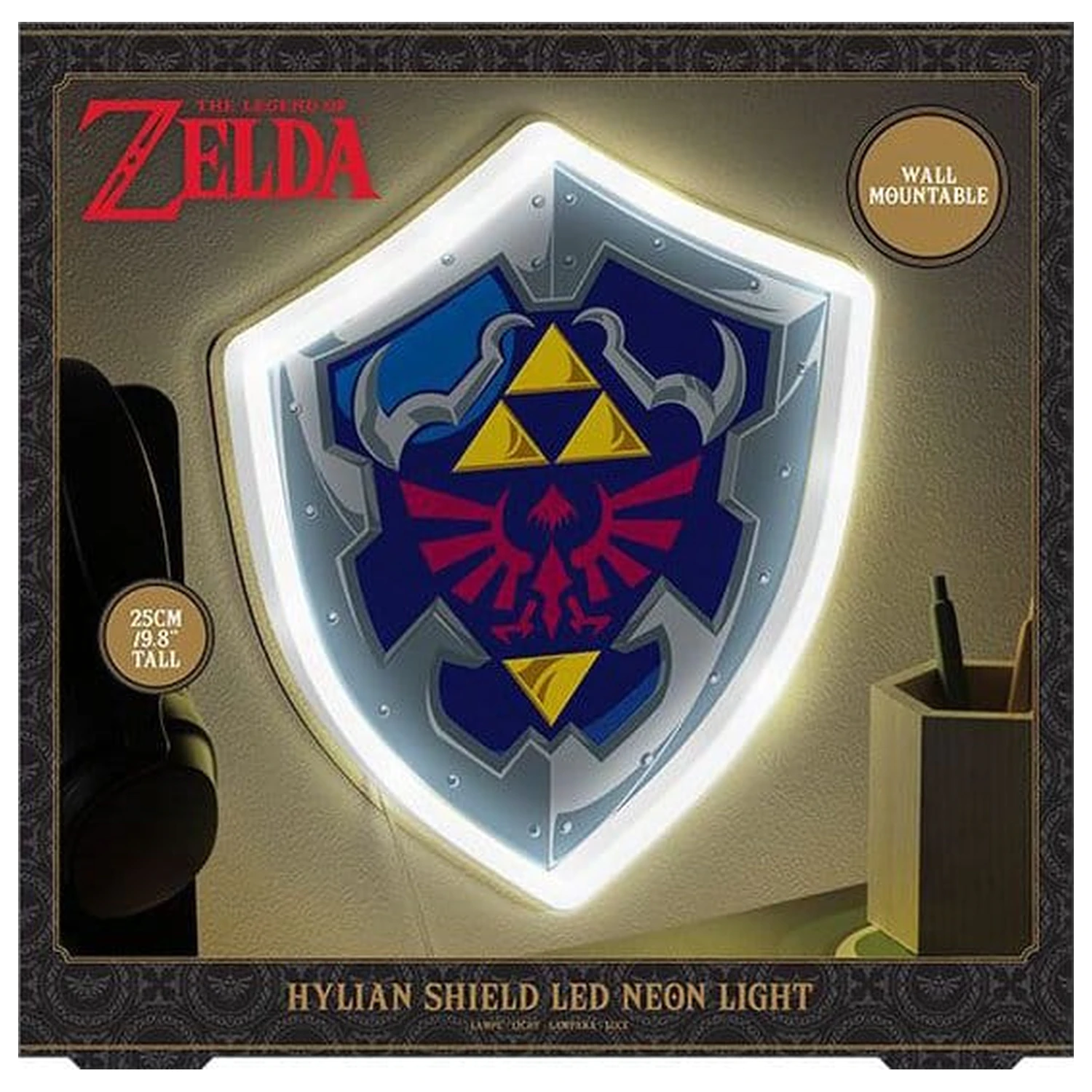 The Legend of Zelda Wandleuchte Hylian Shield Produktfoto