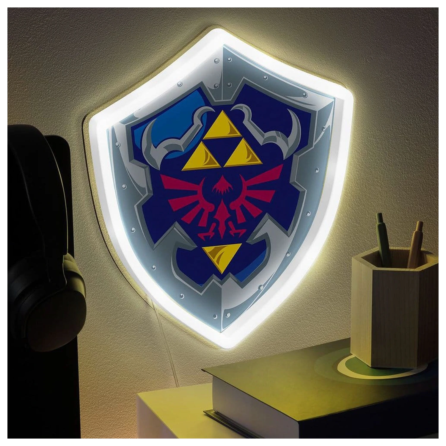 The Legend of Zelda Wandleuchte Hylian Shield Produktfoto