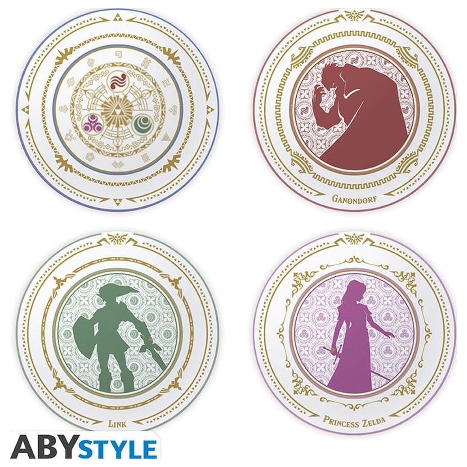 The Legend of Zelda Hyrule's Legends 4er-Set Teller 21cm Produktfoto