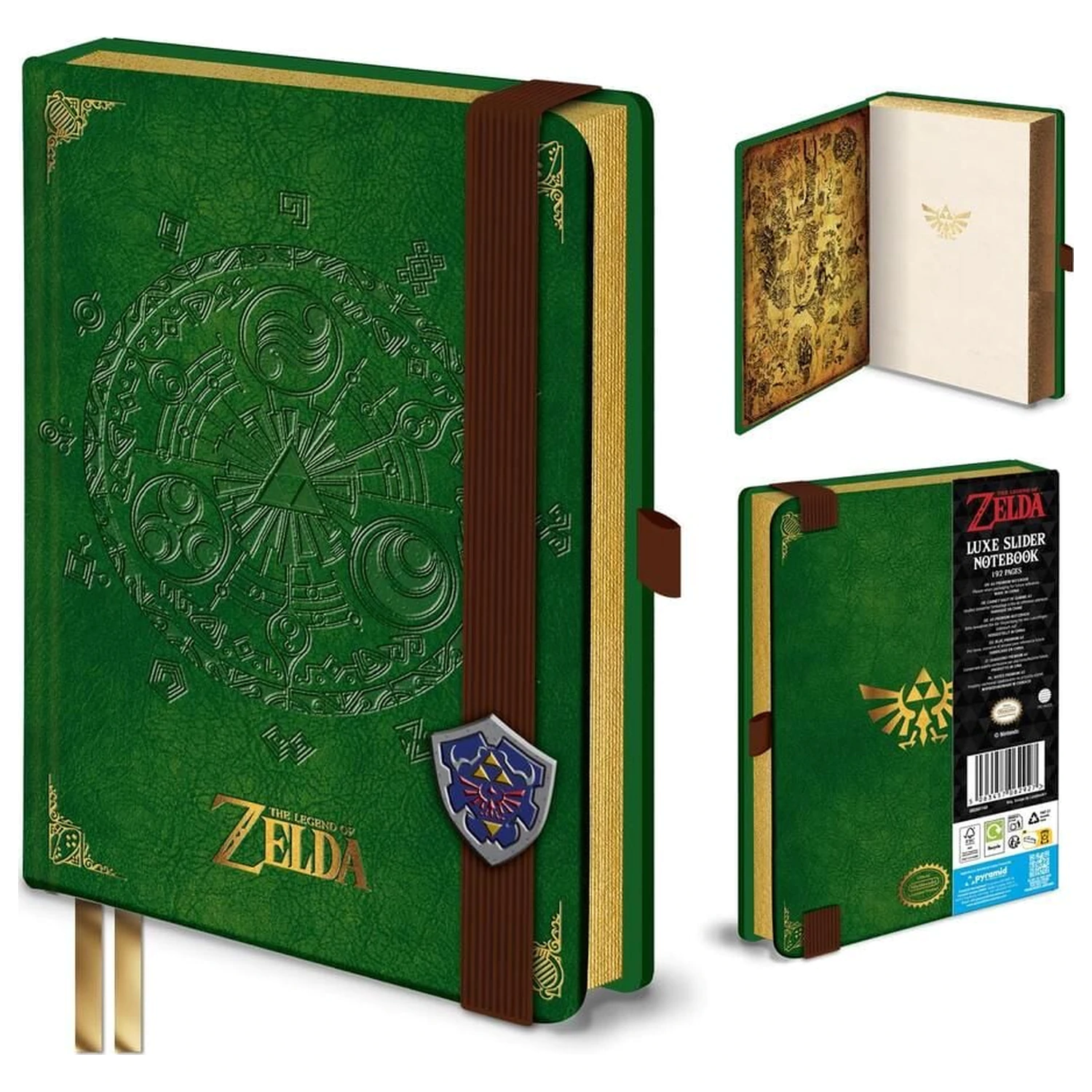 The Legend of Zelda Triforce Luxe Schieberegler Notizbuch Produktfoto