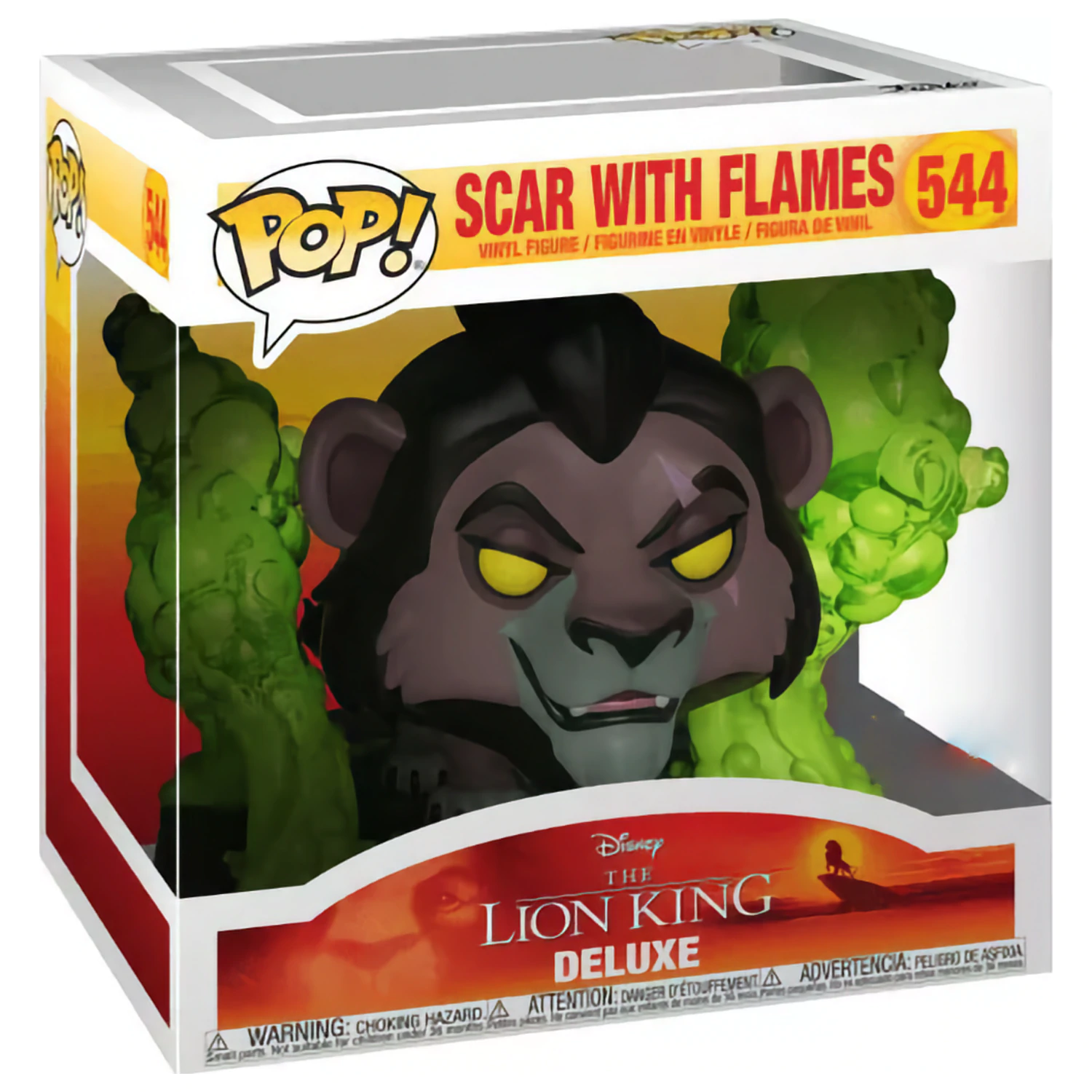 The Lion King Funko POP Deluxe Figur Scar in Flames Produktfoto