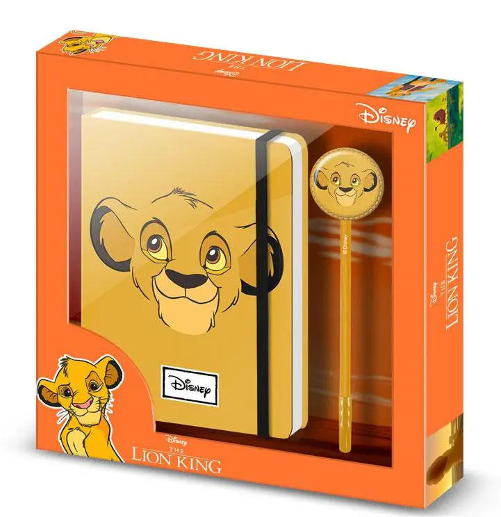 König der Löwen Notizbuch mit Kugelschreiber Geschenk-Set Simba Produktfoto