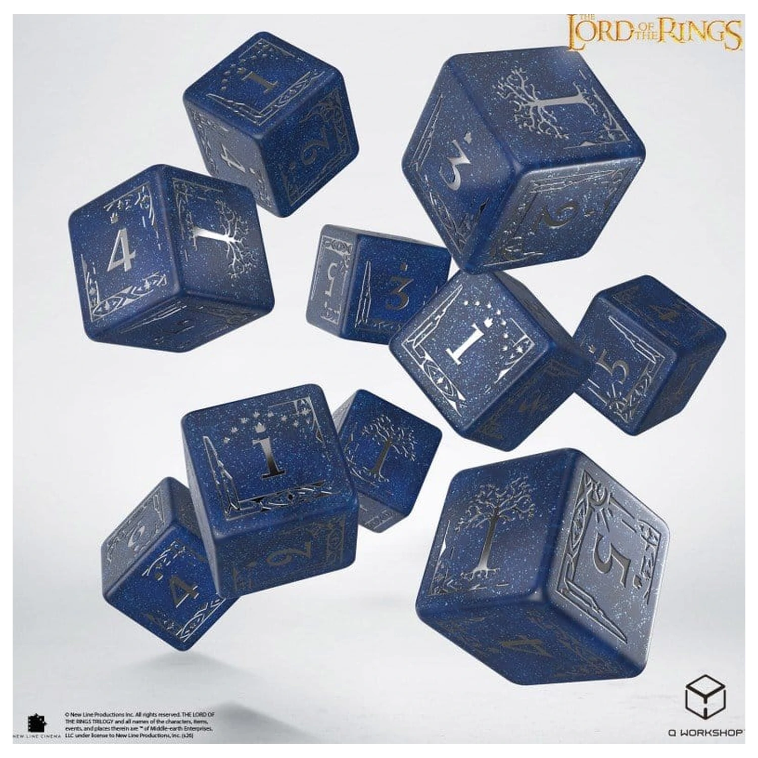 The Lord of the Rings: 10 Würfelset Gondor D6 Produktfoto