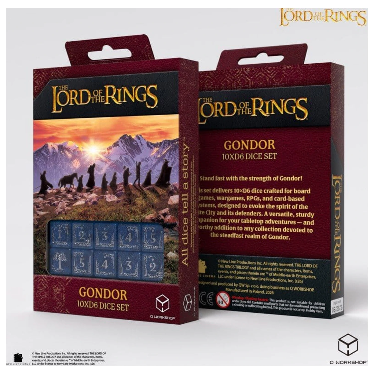 The Lord of the Rings: 10 Würfelset Gondor D6 Produktfoto