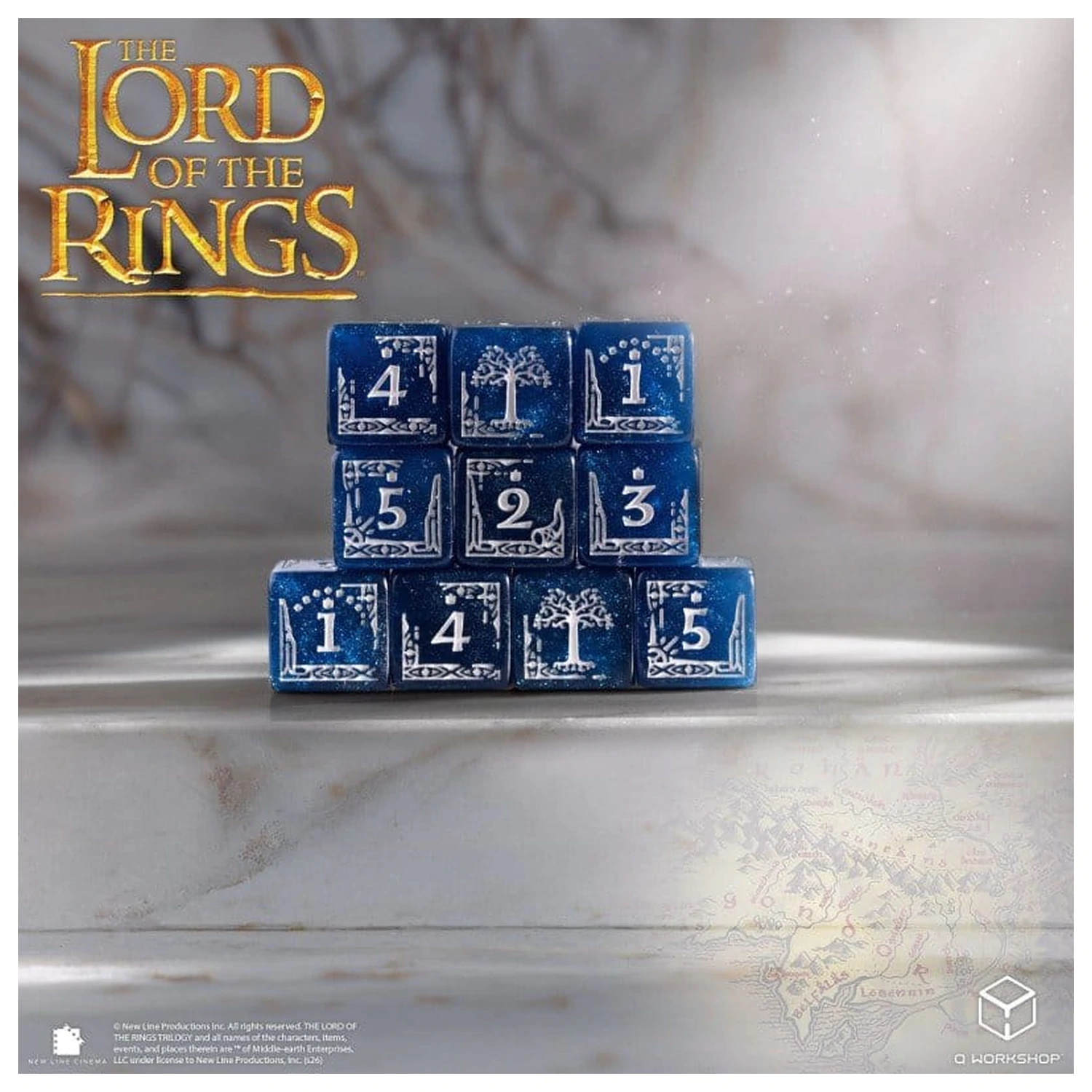 The Lord of the Rings: 10 Würfelset Gondor D6 Produktfoto