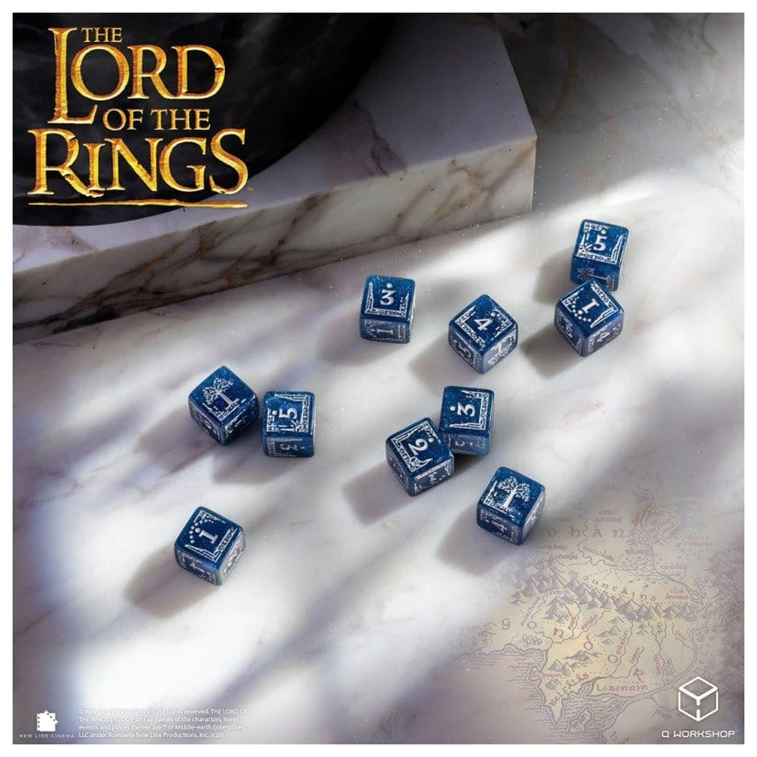 The Lord of the Rings: 10 Würfelset Gondor D6 Produktfoto