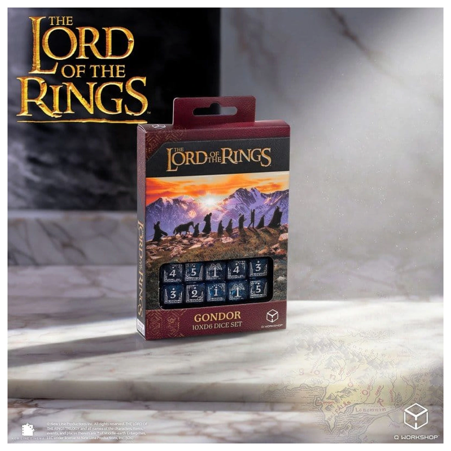 The Lord of the Rings: 10 Würfelset Gondor D6 Produktfoto