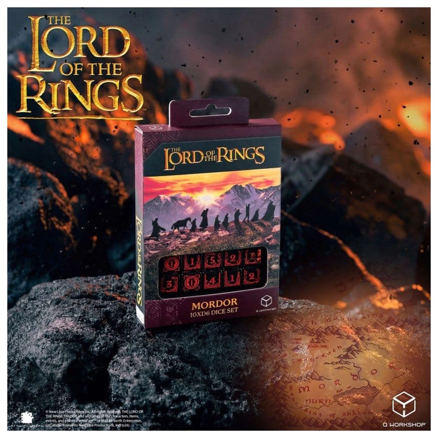 The Lord of the Rings: 10 Würfel-Set Mordor Produktfoto