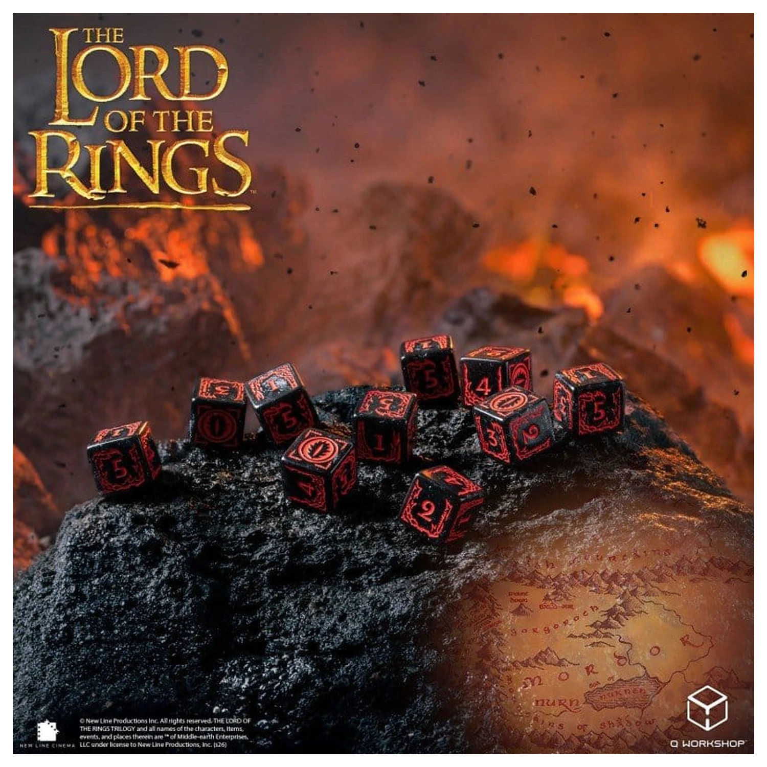 The Lord of the Rings: 10 Würfel-Set Mordor Produktfoto