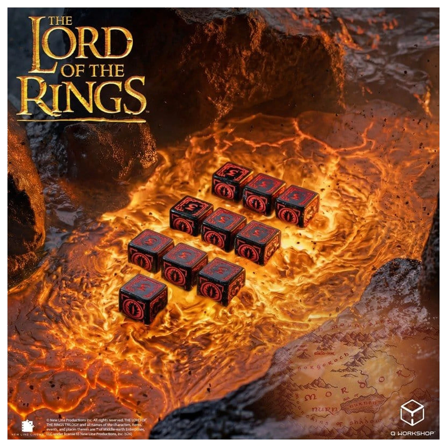 The Lord of the Rings: 10 Würfel-Set Mordor Produktfoto