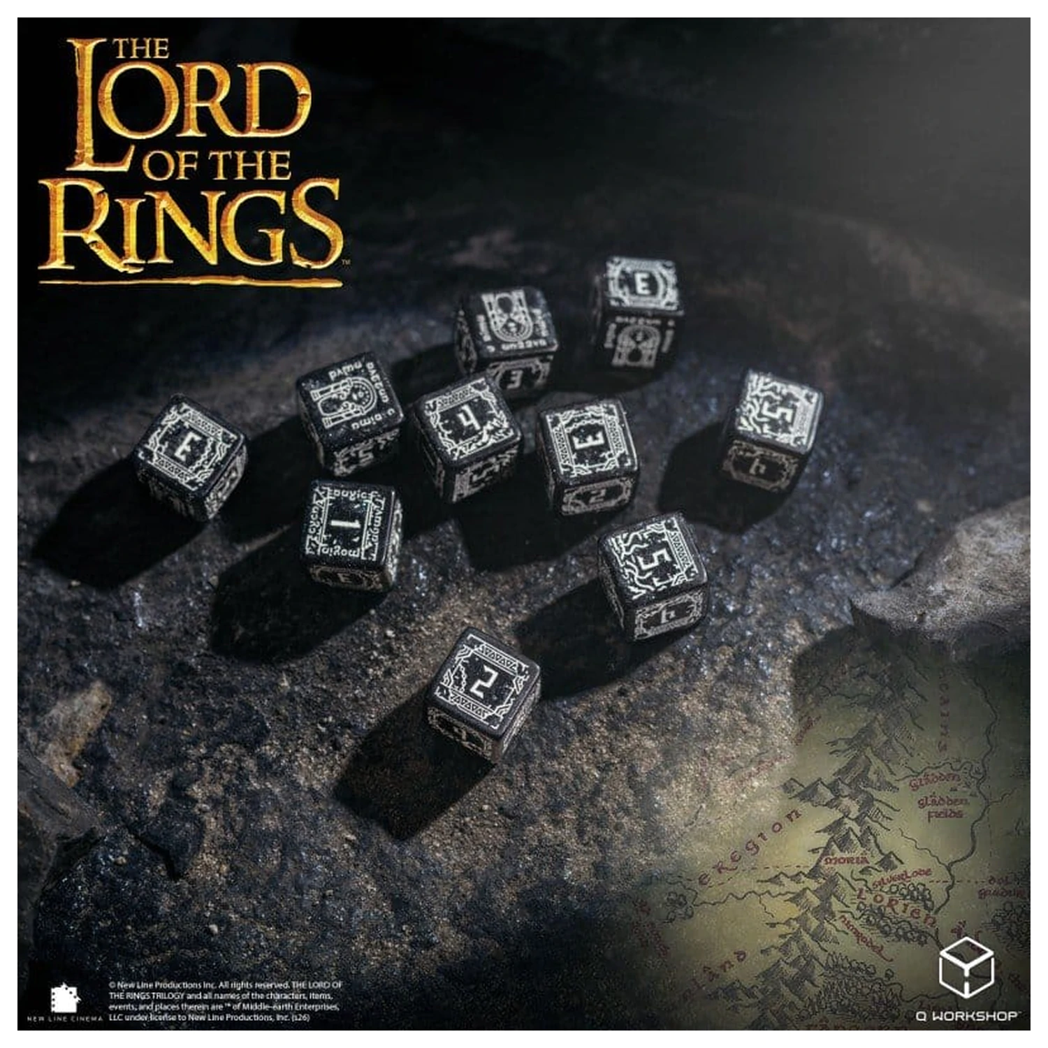 The Lord of the Rings: 10 Würfel D6 Set Moria (Glow in the dark) Produktfoto