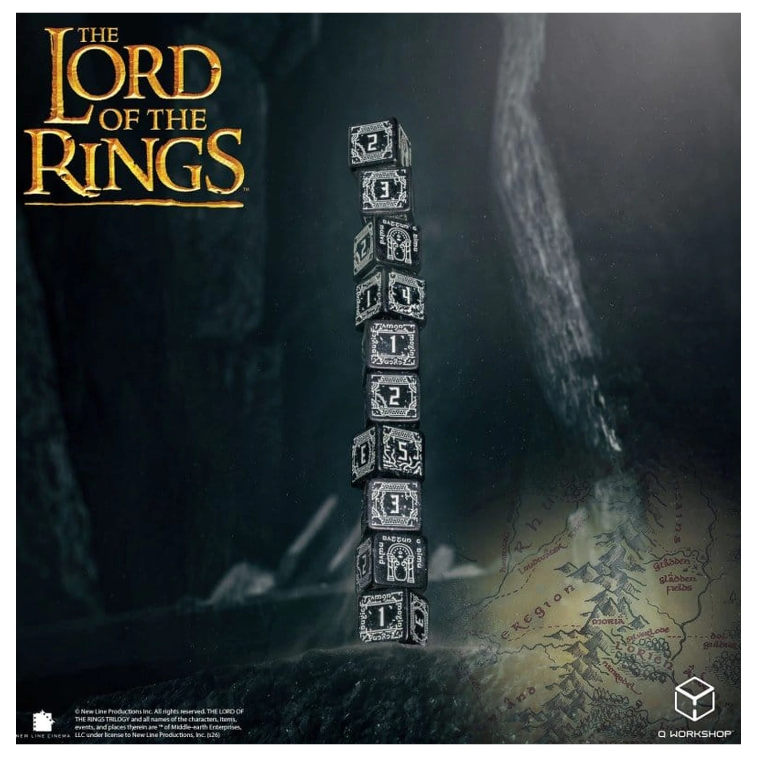 The Lord of the Rings: 10 Würfel D6 Set Moria (Glow in the dark) Produktfoto