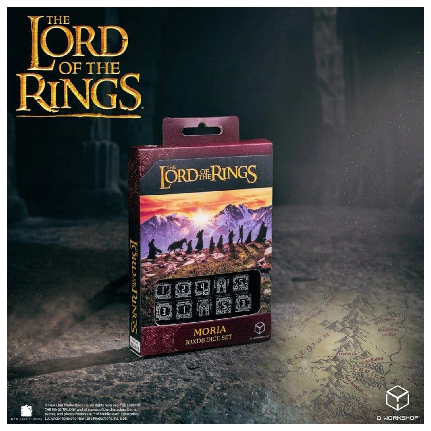 The Lord of the Rings: 10 Würfel D6 Set Moria (Glow in the dark) Produktfoto