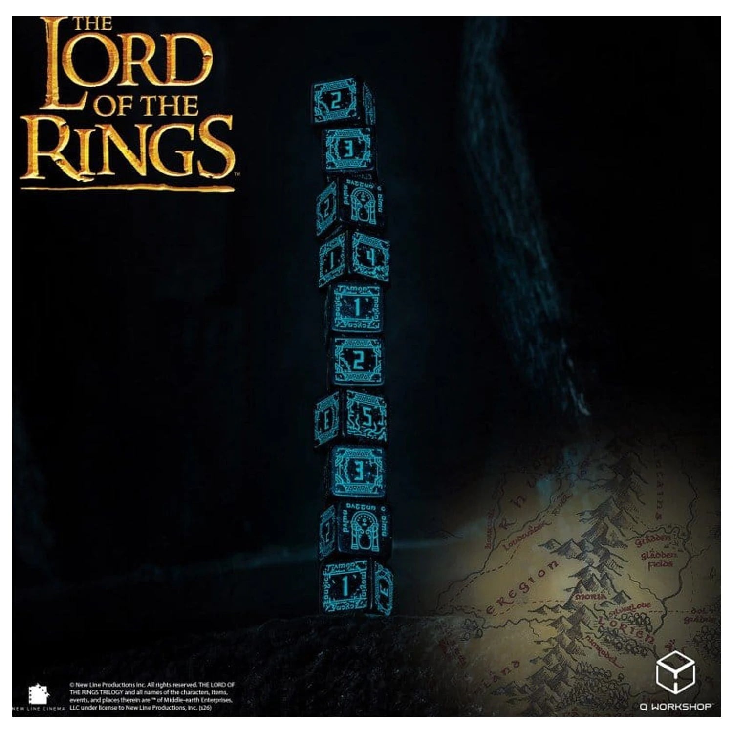 The Lord of the Rings: 10 Würfel D6 Set Moria (Glow in the dark) Produktfoto