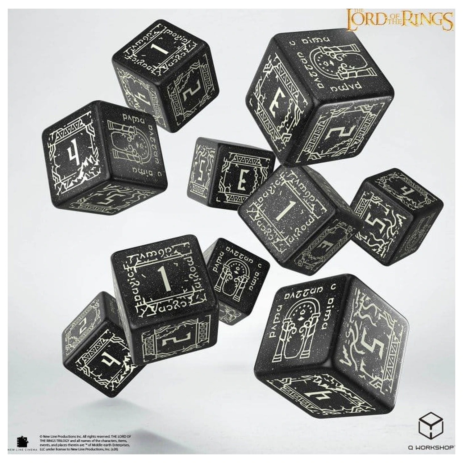 The Lord of the Rings: 10 Würfel D6 Set Moria (Glow in the dark) Produktfoto