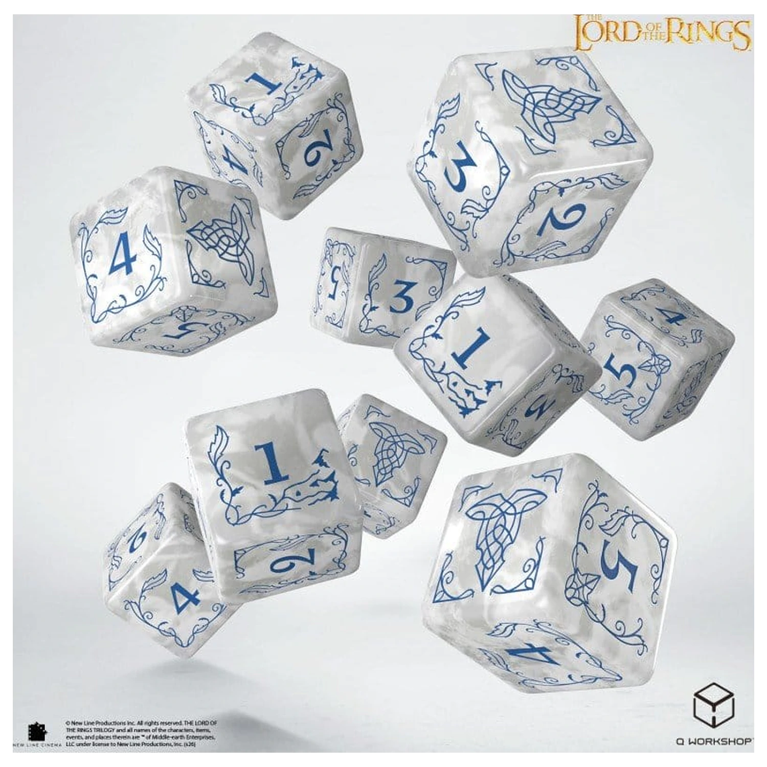 The Lord of the Rings: 10 D6 Würfel Set Rivendell (Stein) Produktfoto