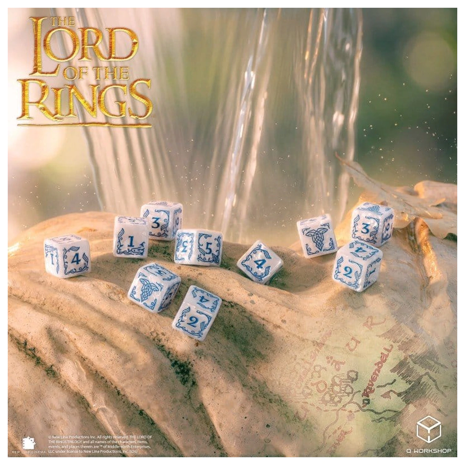 The Lord of the Rings: 10 D6 Würfel Set Rivendell (Stein) Produktfoto