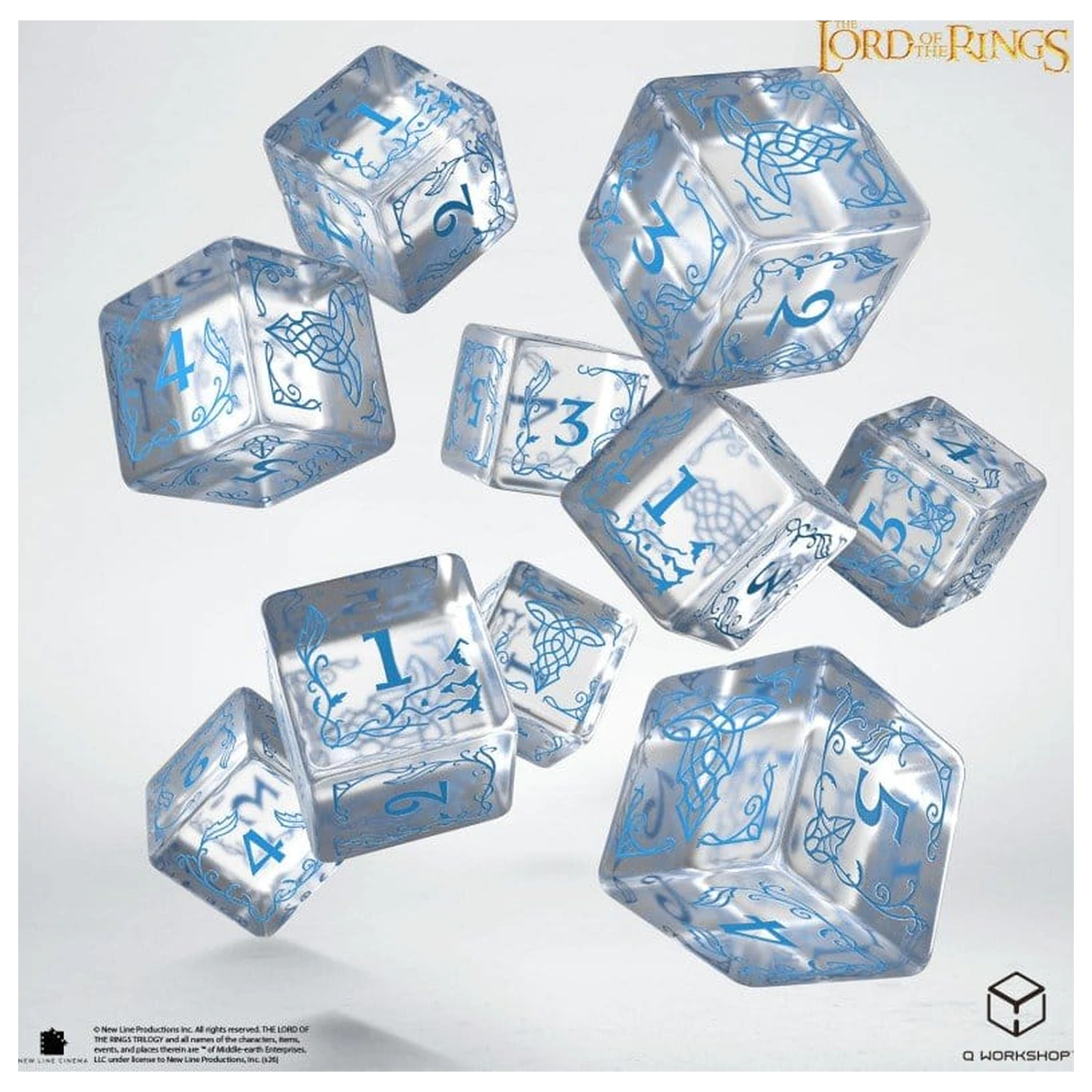 The Lord of the Rings: 10 Würfel D6 Set Rivendell (Wasser) Produktfoto