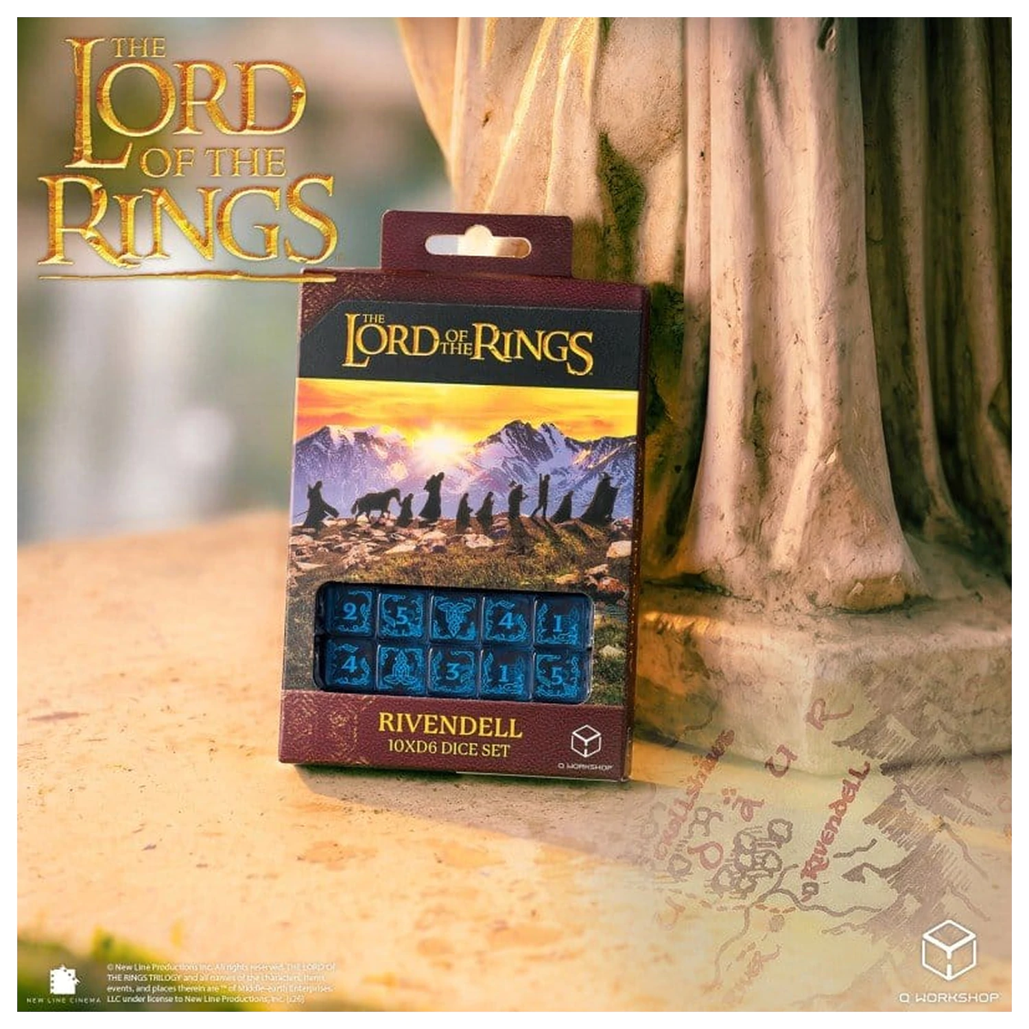The Lord of the Rings: 10 Würfel D6 Set Rivendell (Wasser) Produktfoto