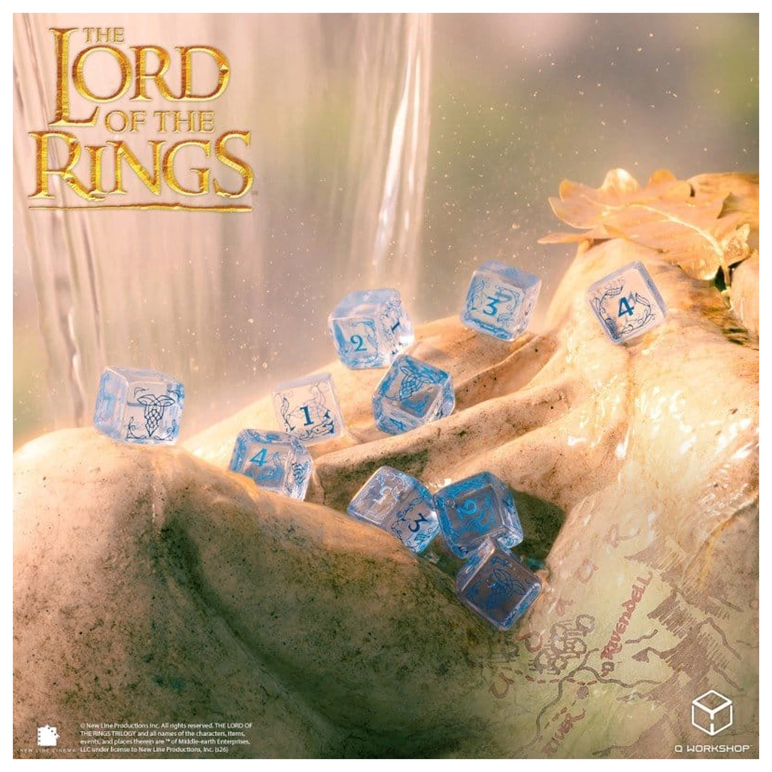 The Lord of the Rings: 10 Würfel D6 Set Rivendell (Wasser) Produktfoto