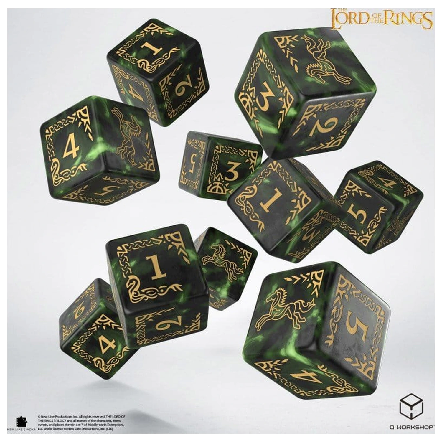 The Lord of the Rings: 10 Würfel Set Rohan Produktfoto