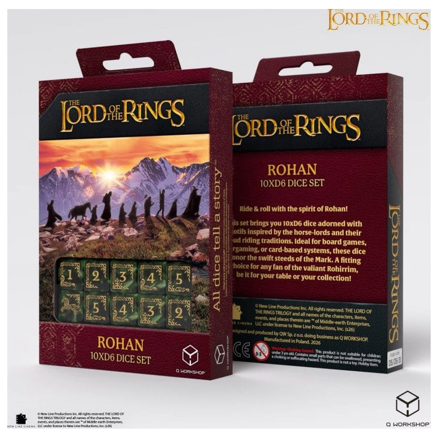 The Lord of the Rings: 10 Würfel Set Rohan Produktfoto