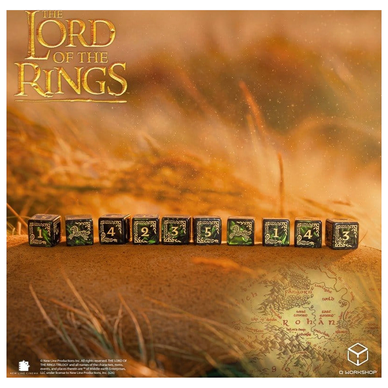 The Lord of the Rings: 10 Würfel Set Rohan Produktfoto