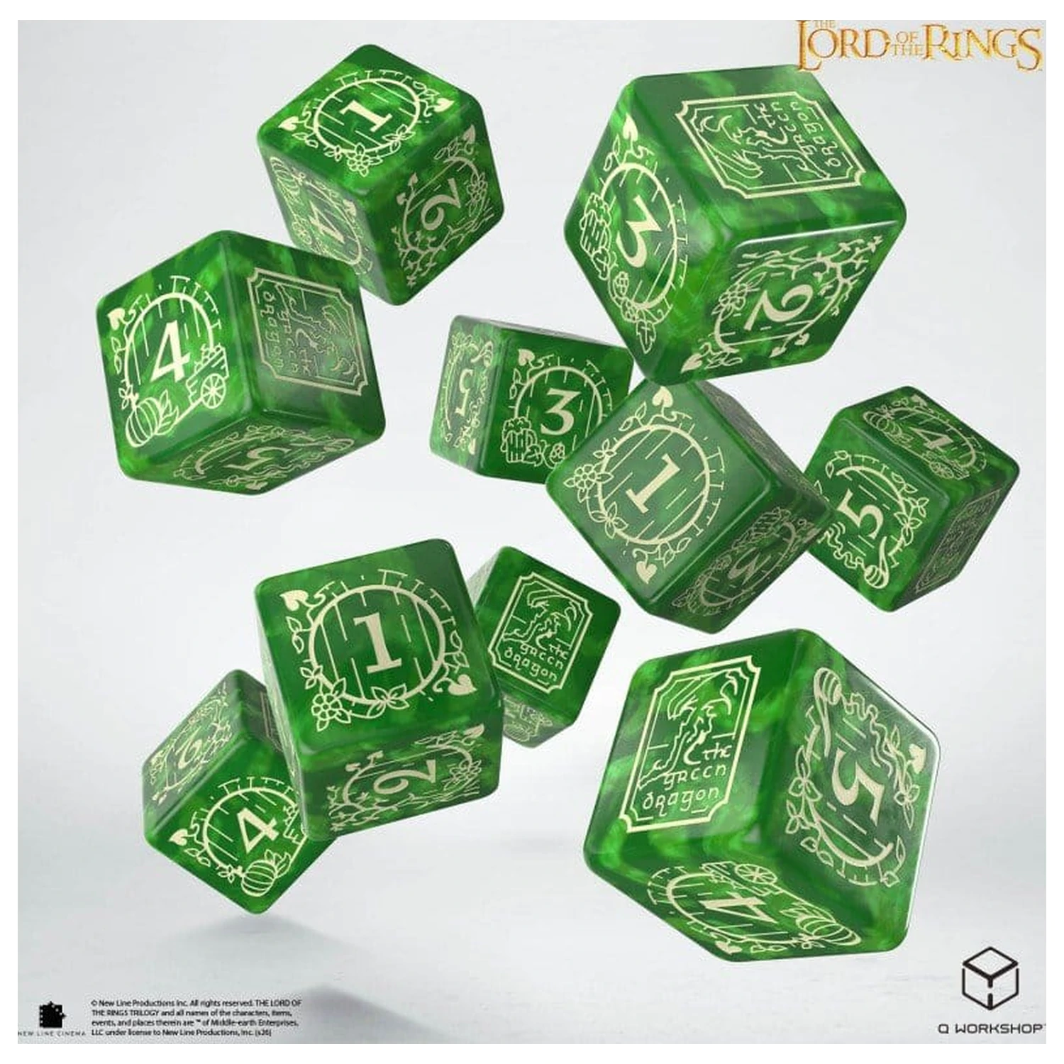 The Lord of the Rings: 10 D6 Würfelset Shire Produktfoto