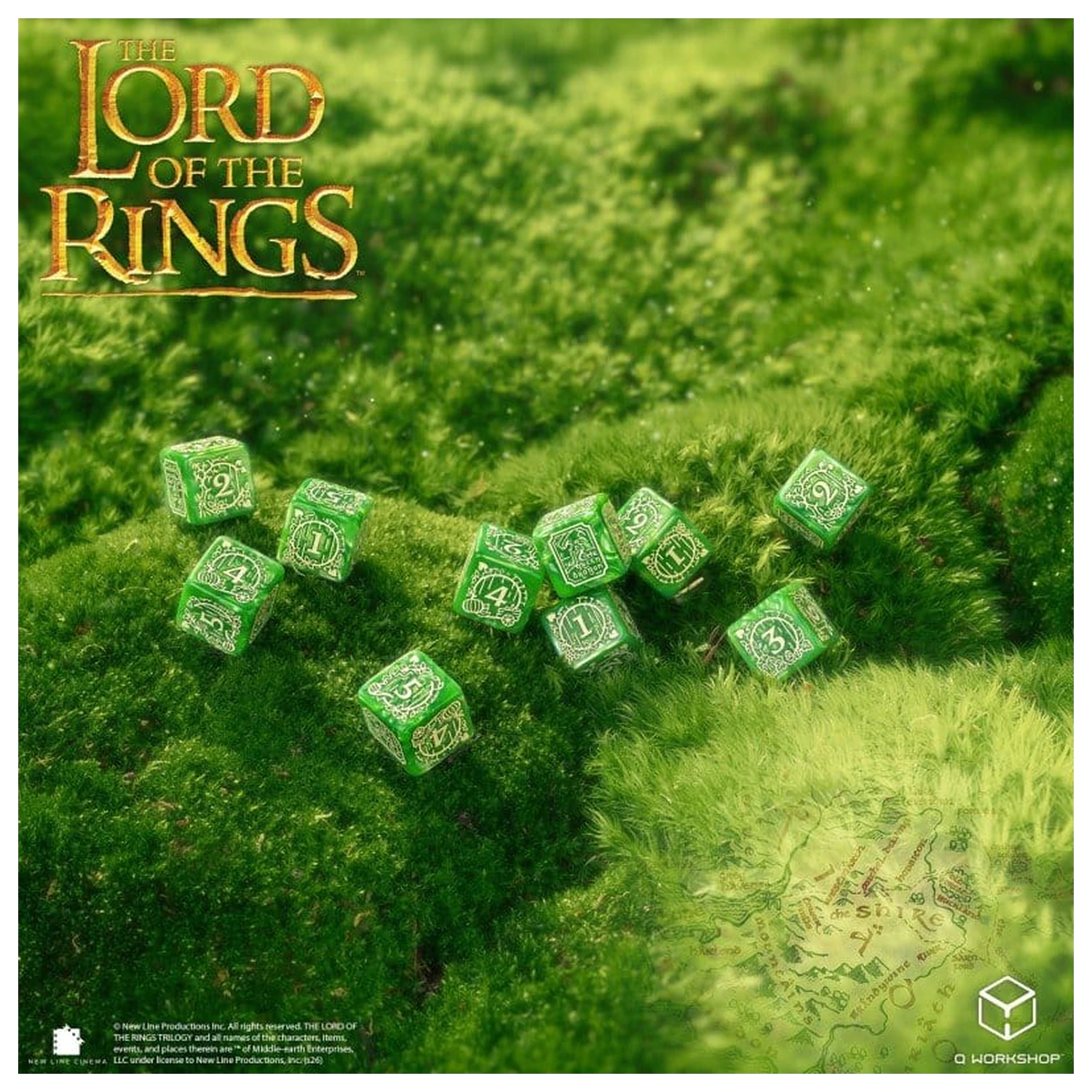 The Lord of the Rings: 10 D6 Würfelset Shire Produktfoto