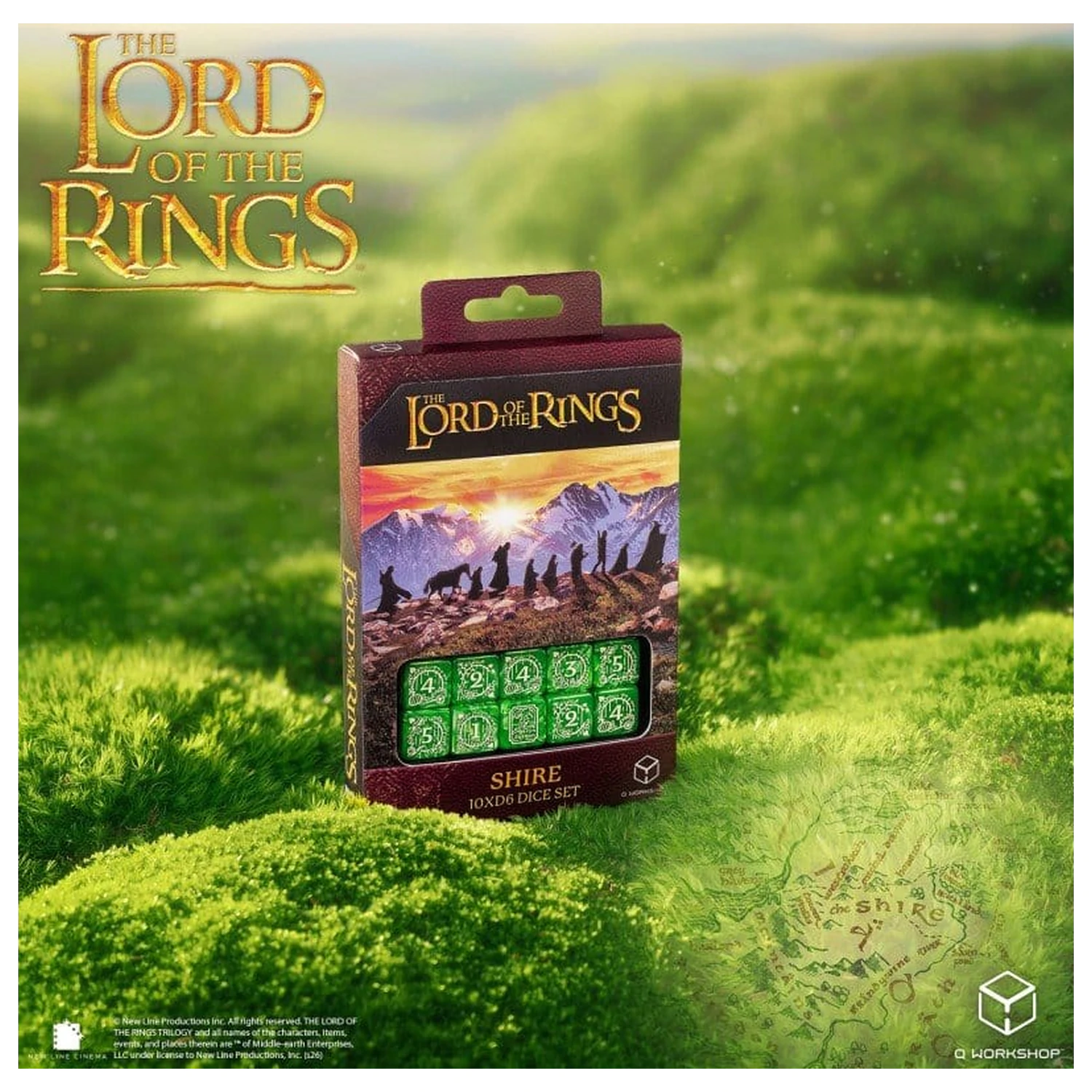 The Lord of the Rings: 10 D6 Würfelset Shire Produktfoto