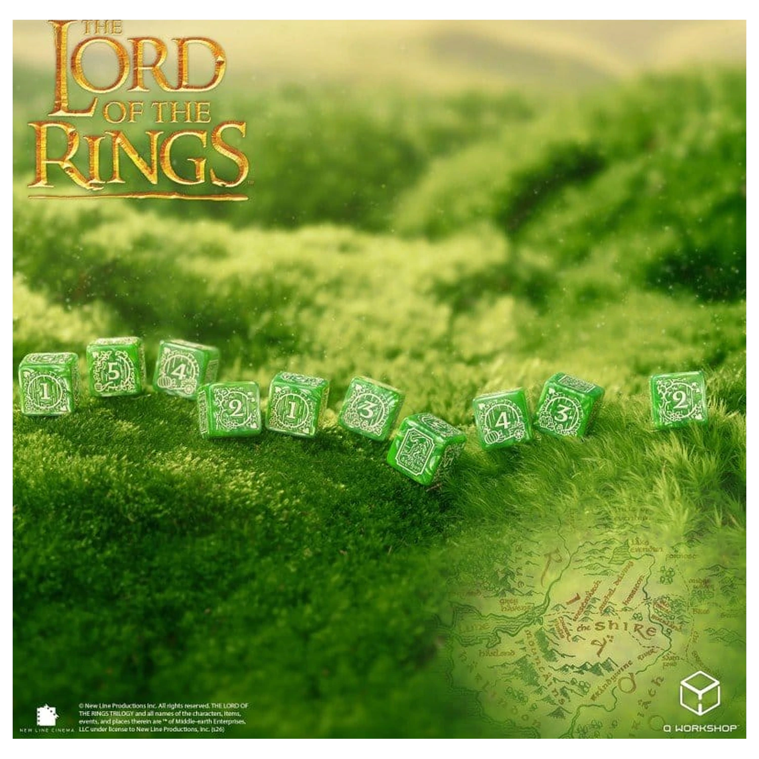 The Lord of the Rings: 10 D6 Würfelset Shire Produktfoto