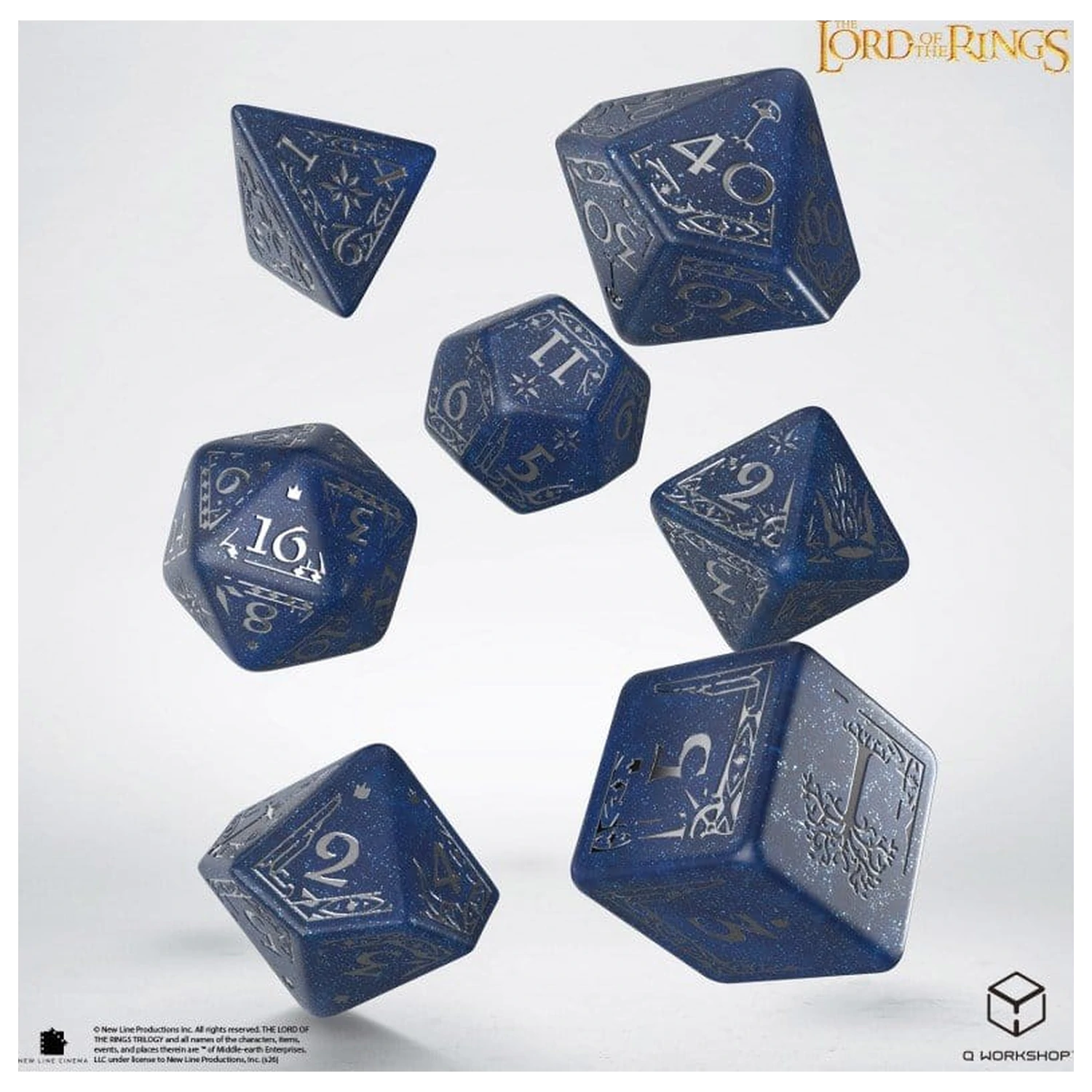 The Lord of the Rings Würfel-Set aus 7 Gondor Produktfoto