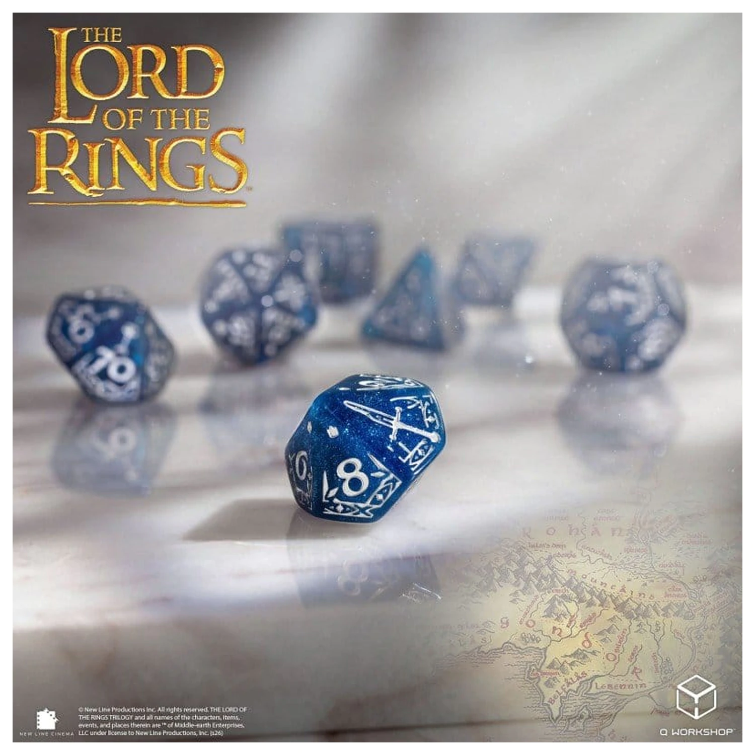 The Lord of the Rings Würfel-Set aus 7 Gondor Produktfoto