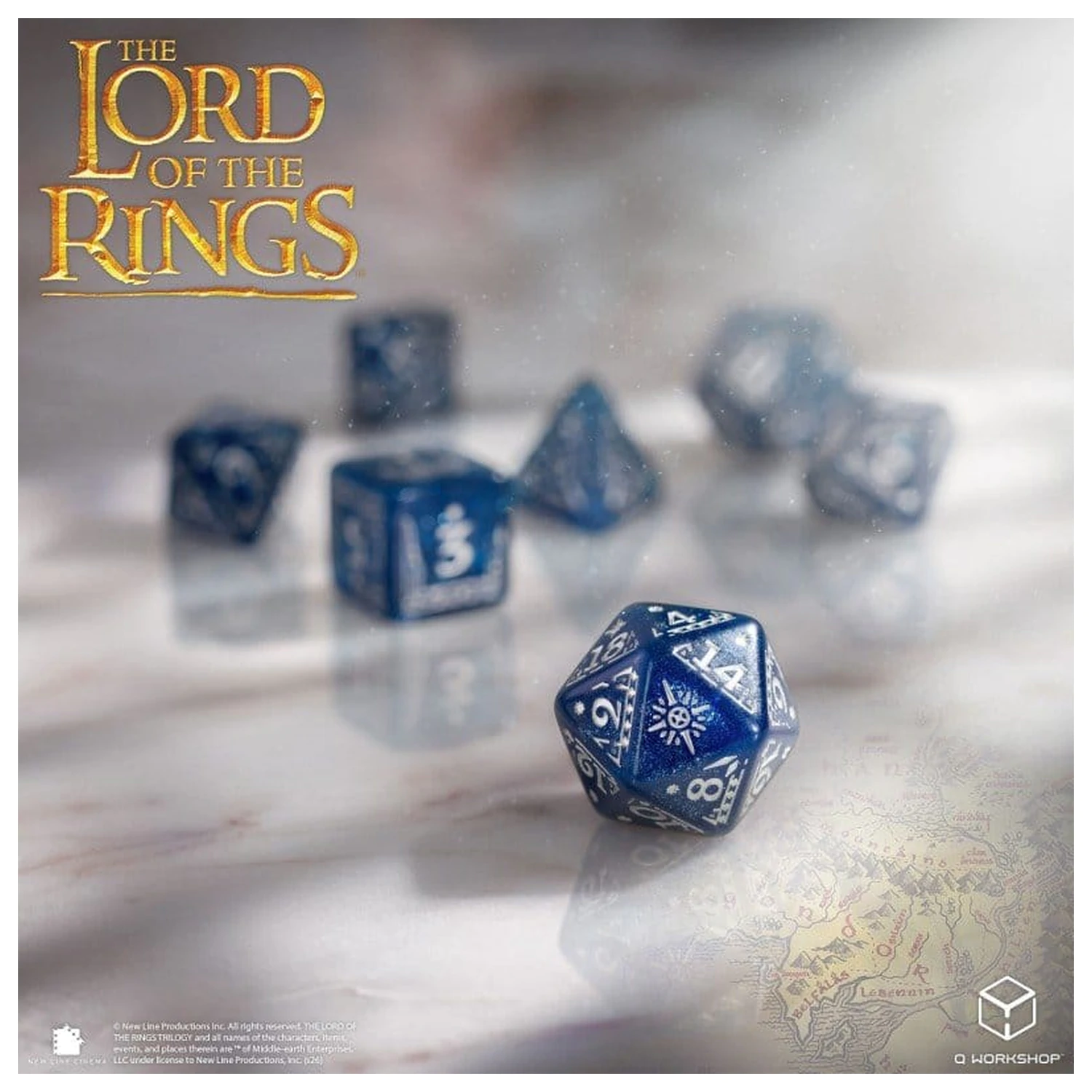The Lord of the Rings Würfel-Set aus 7 Gondor Produktfoto