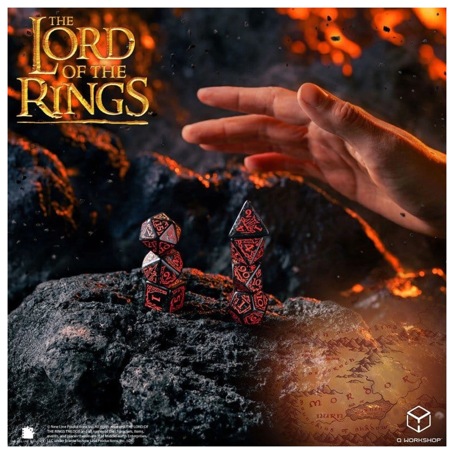 The Lord of the Rings Würfel Set of 7 Mordor Produktfoto