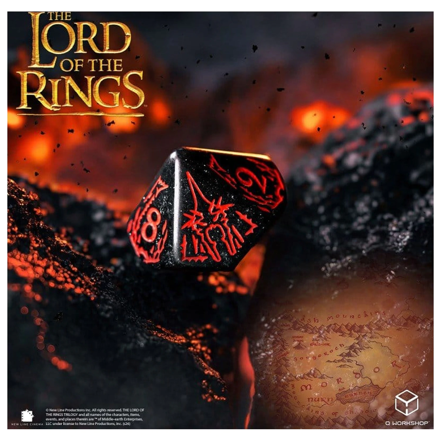 The Lord of the Rings Würfel Set of 7 Mordor Produktfoto