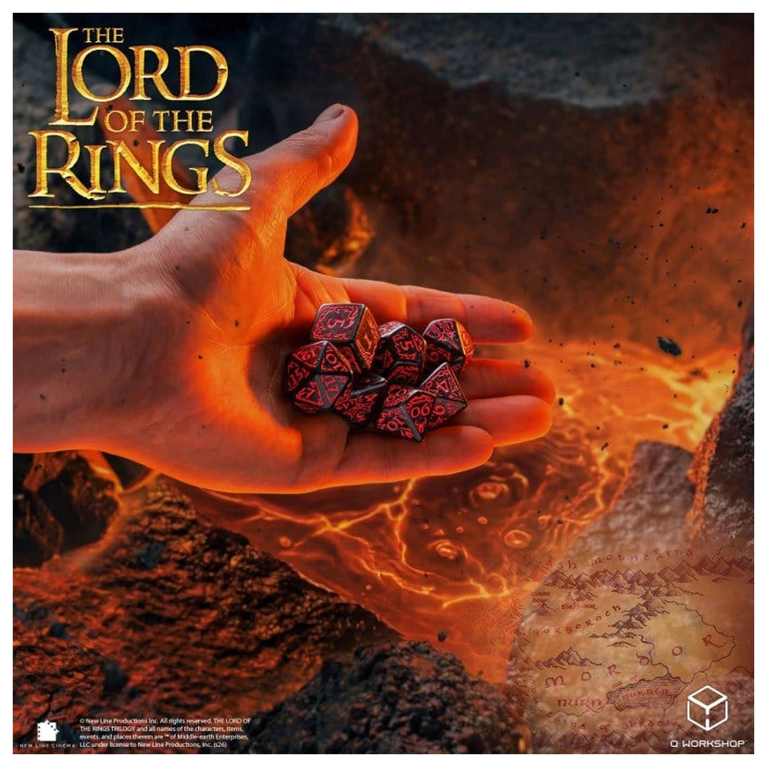 The Lord of the Rings Würfel Set of 7 Mordor Produktfoto