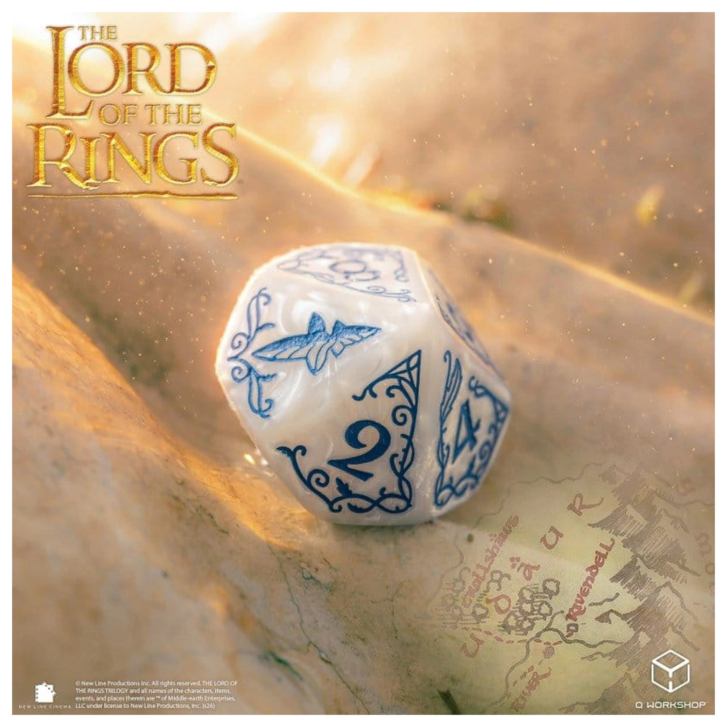 The Lord of the Rings Würfel-Set von 7 Rivendell (Stein) Produktfoto