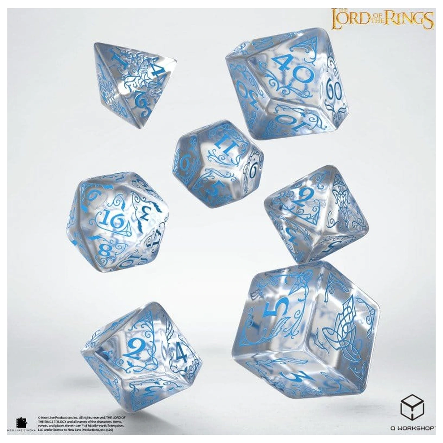 The Lord of the Rings Würfelset mit 7 Rivendell (Wasser) Produktfoto