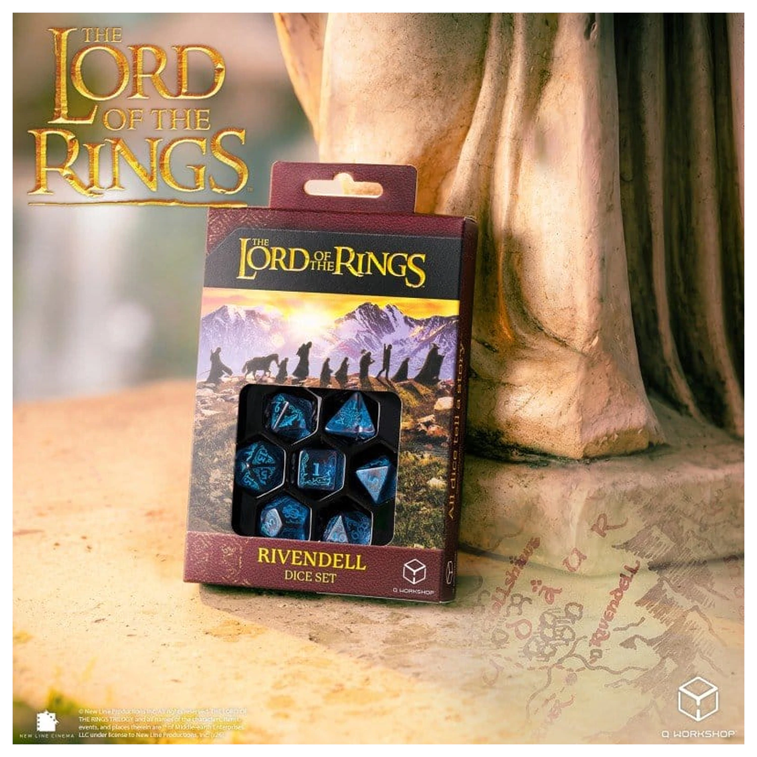 The Lord of the Rings Würfelset mit 7 Rivendell (Wasser) Produktfoto
