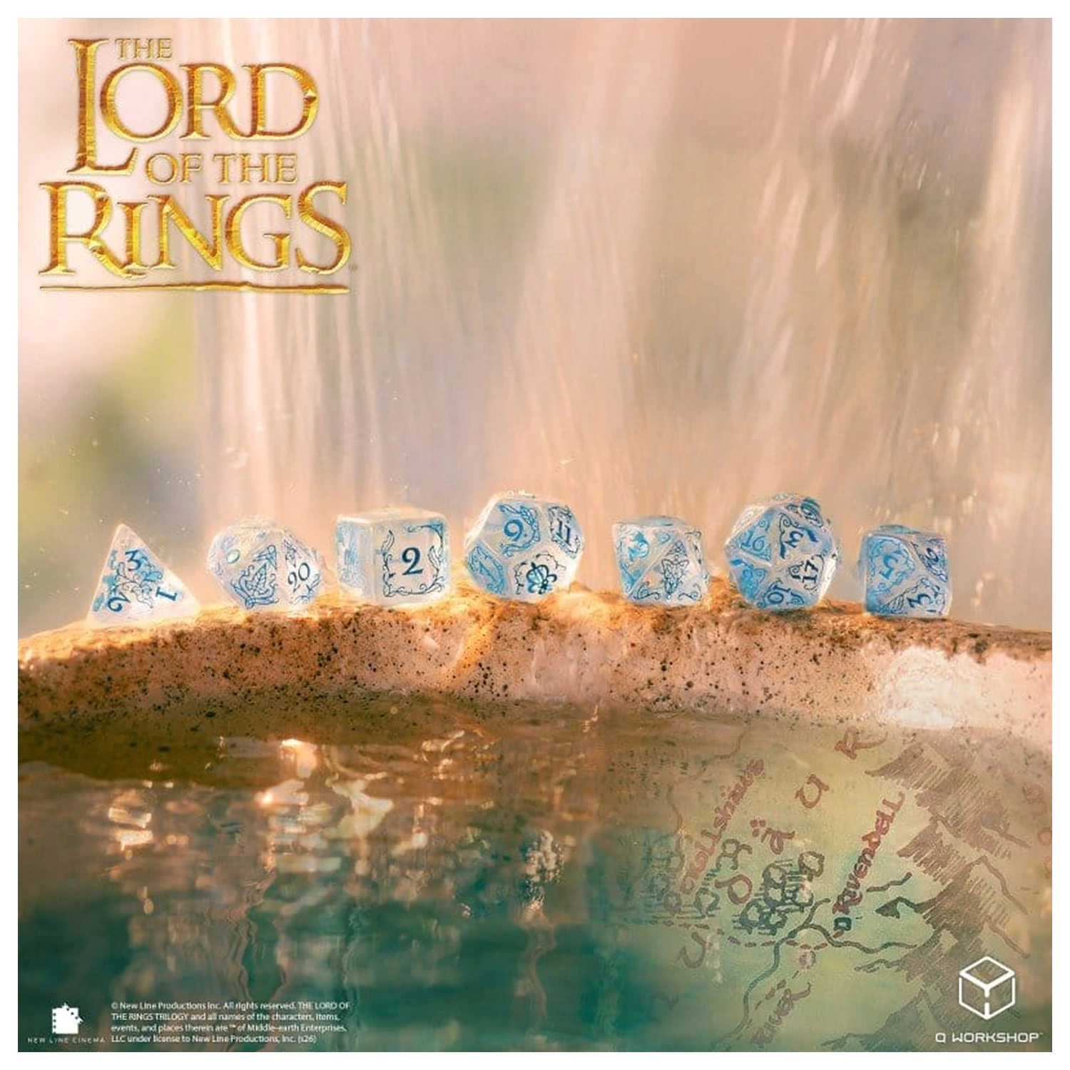 The Lord of the Rings Würfelset mit 7 Rivendell (Wasser) Produktfoto