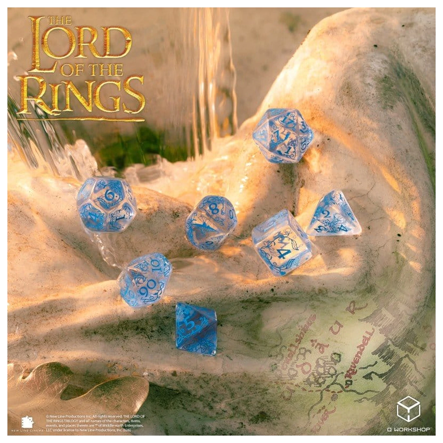 The Lord of the Rings Würfelset mit 7 Rivendell (Wasser) Produktfoto