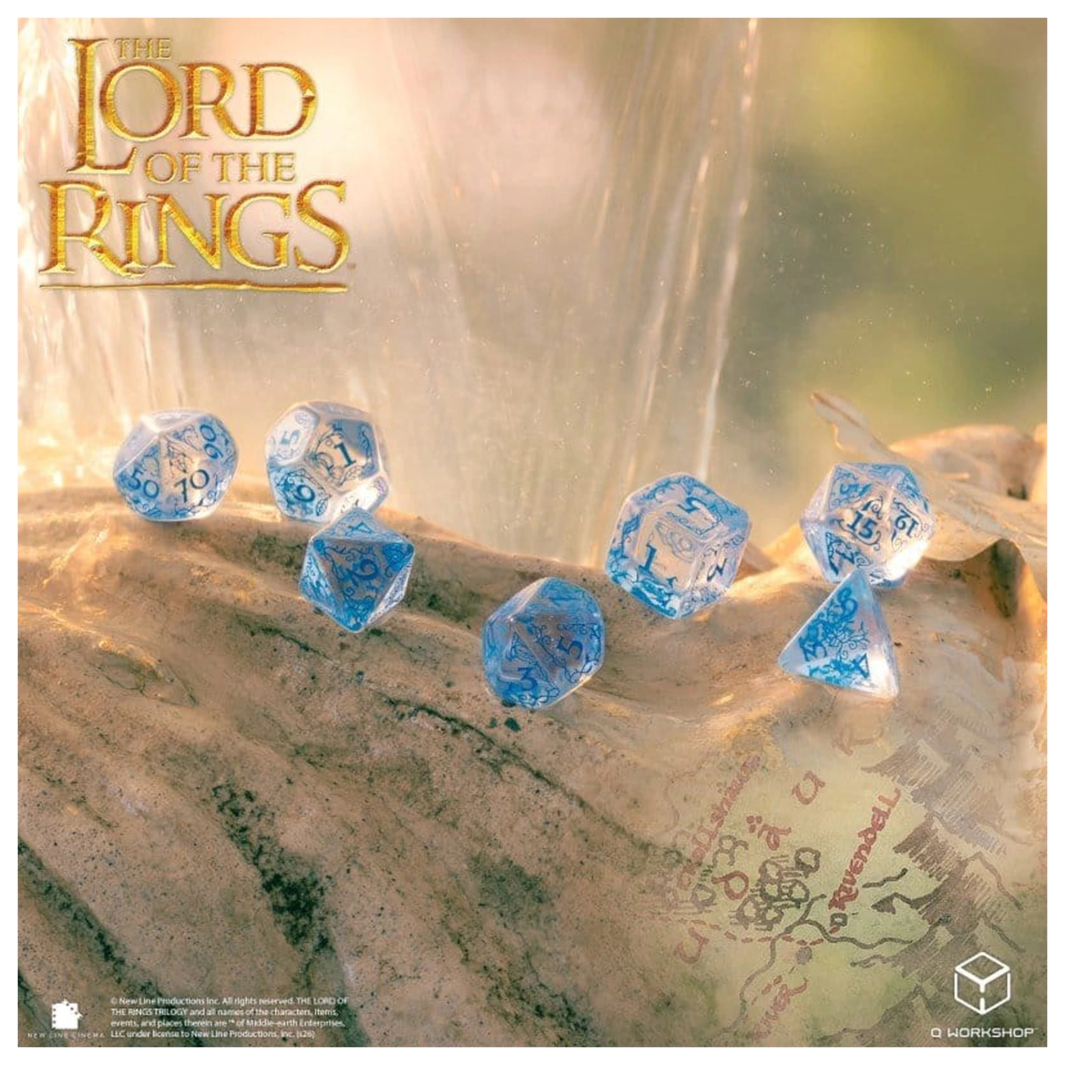 The Lord of the Rings Würfelset mit 7 Rivendell (Wasser) Produktfoto