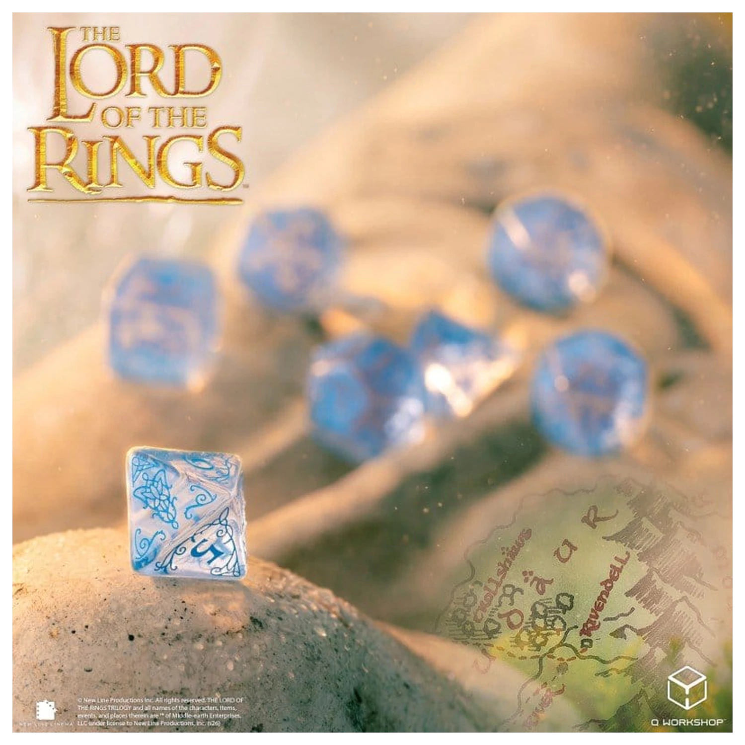 The Lord of the Rings Würfelset mit 7 Rivendell (Wasser) Produktfoto