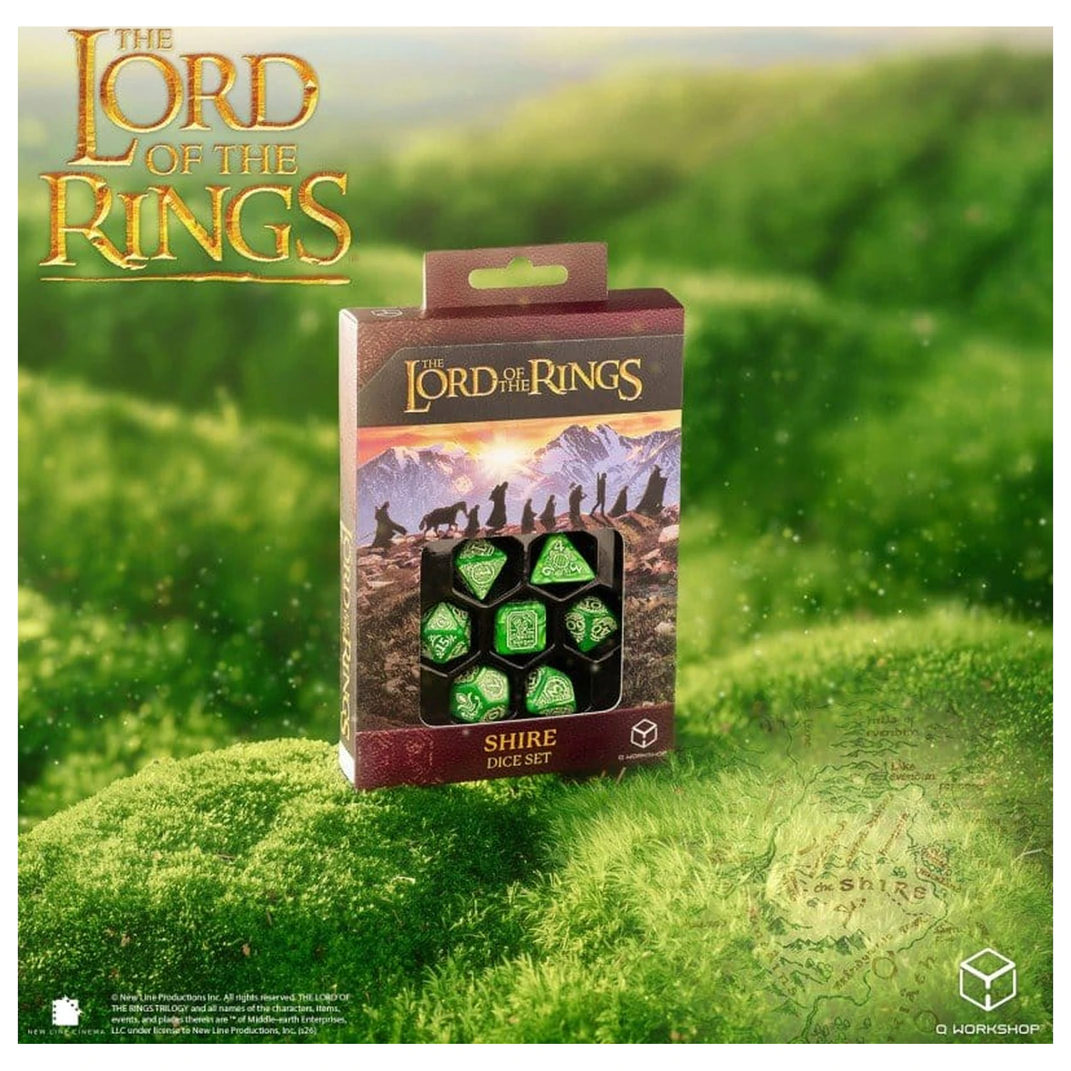 The Lord of the Rings Würfel Set of 7 Shire Produktfoto