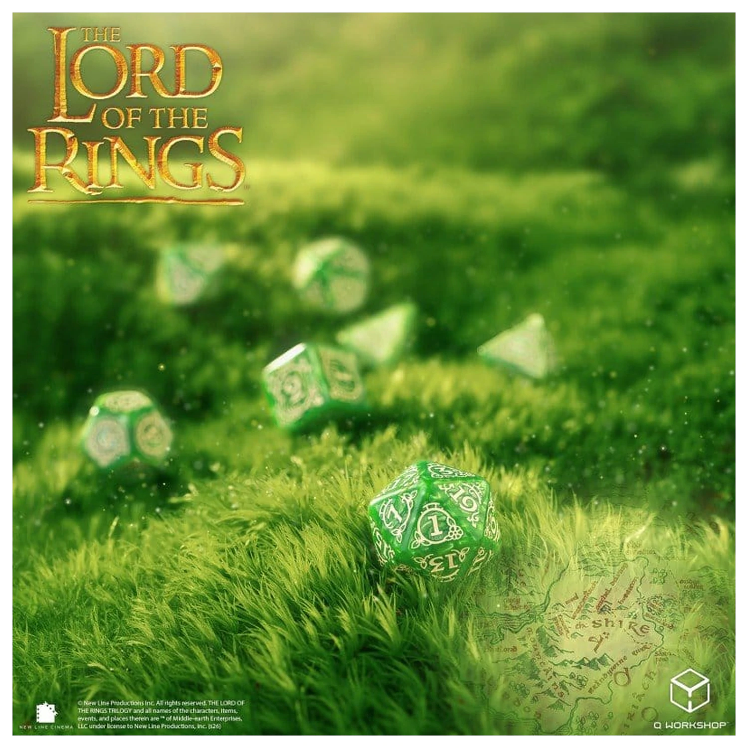 The Lord of the Rings Würfel Set of 7 Shire Produktfoto