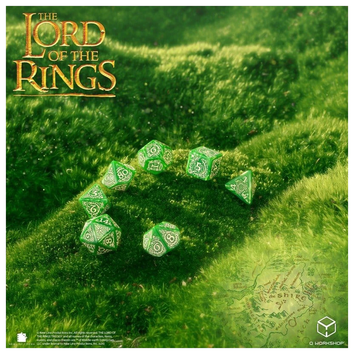 The Lord of the Rings Würfel Set of 7 Shire Produktfoto