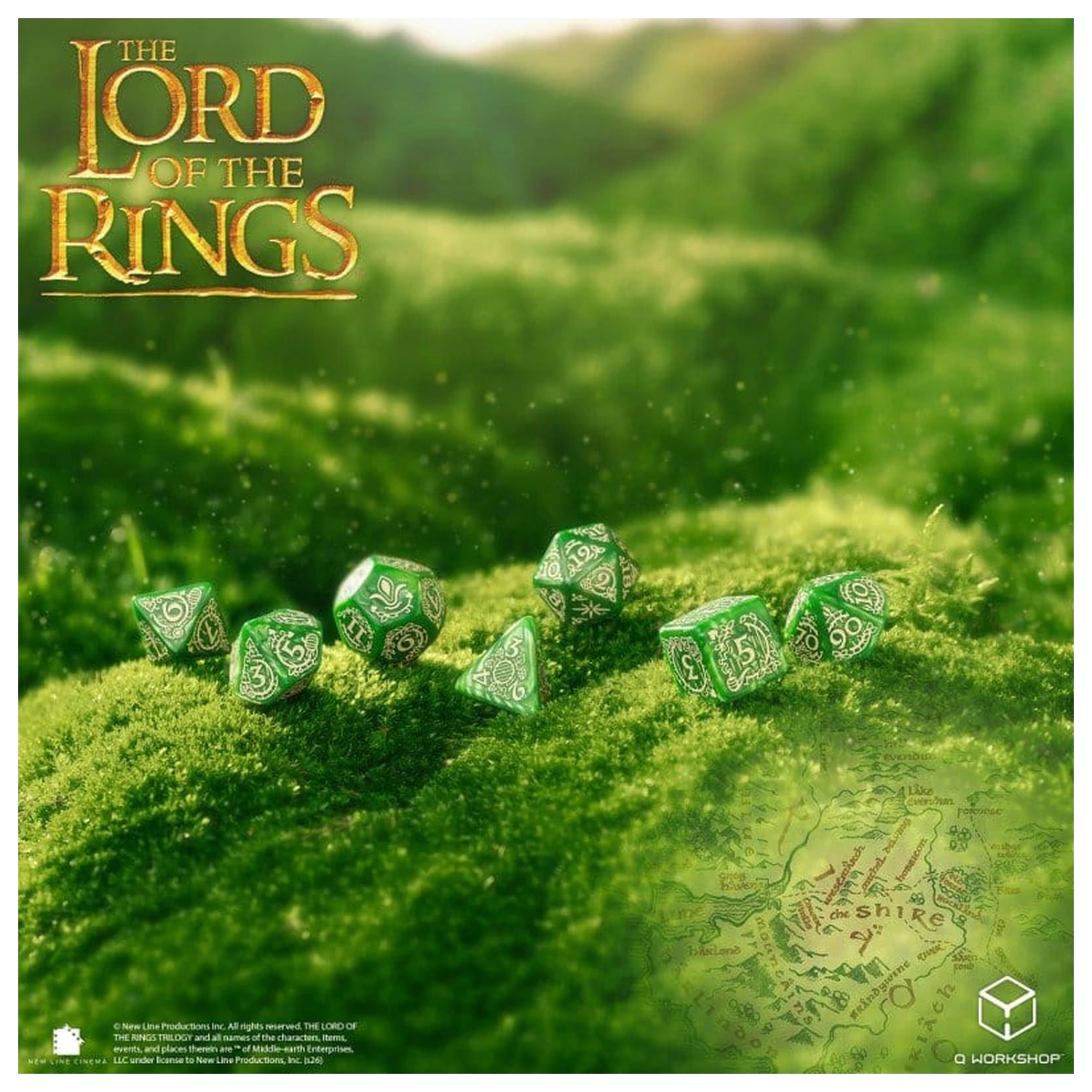 The Lord of the Rings Würfel Set of 7 Shire Produktfoto